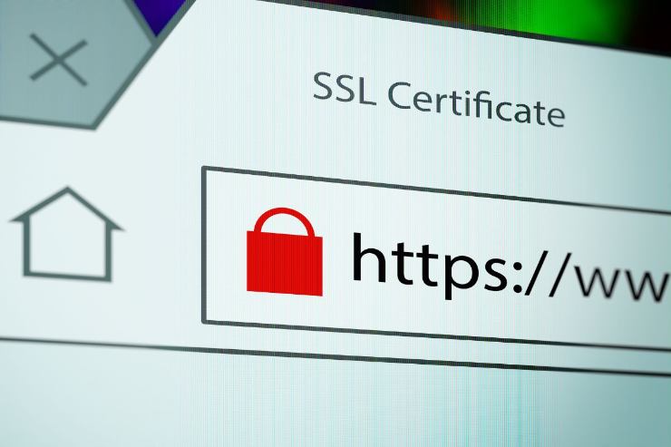 schermata computer con scritto "Ssl Certificate" e "HTTPS"