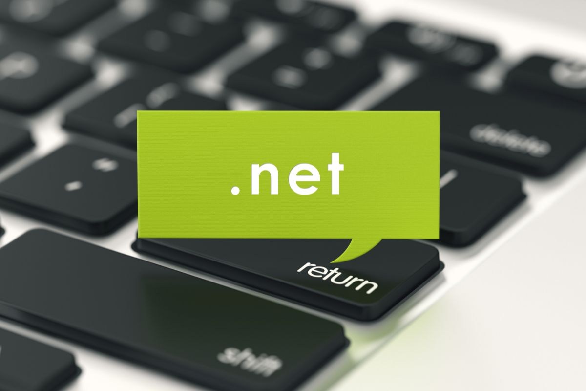 scritta .net con tastiera
